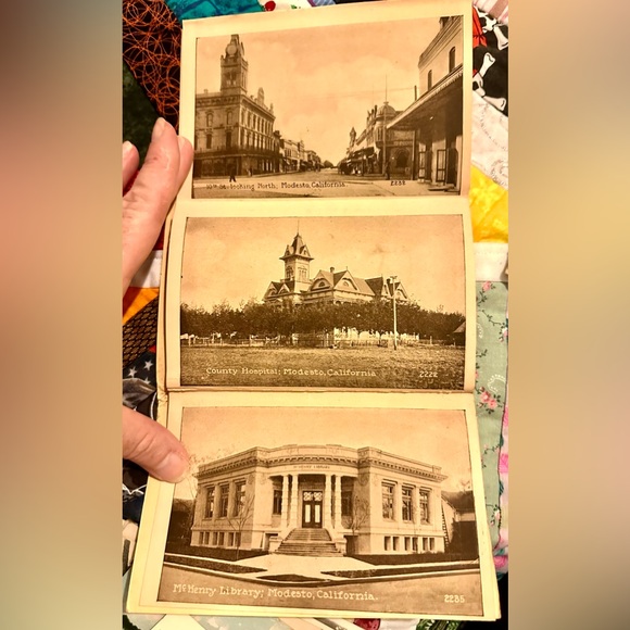 RPPP Views of Modesto California Edw H Mitchell Postcard Set in Original Binder - Picture 6 of 6
